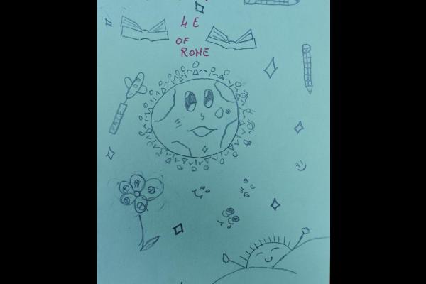 意大利羅馬小學寄來的手寫卡片2